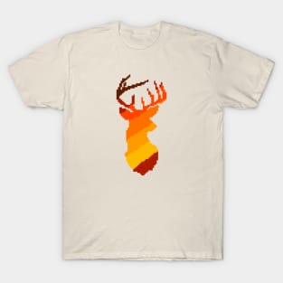 Pixel Art Deer Hunter Sunset for Deer Hunting T-Shirt